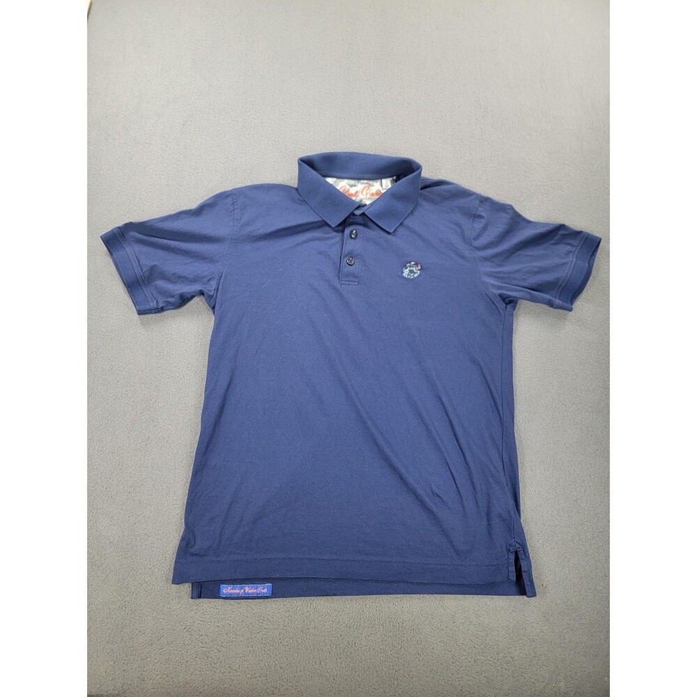 Robert Graham Polo Shirt Mens Small Blue‎ Classic Fit Supima Cotton Embroidered
